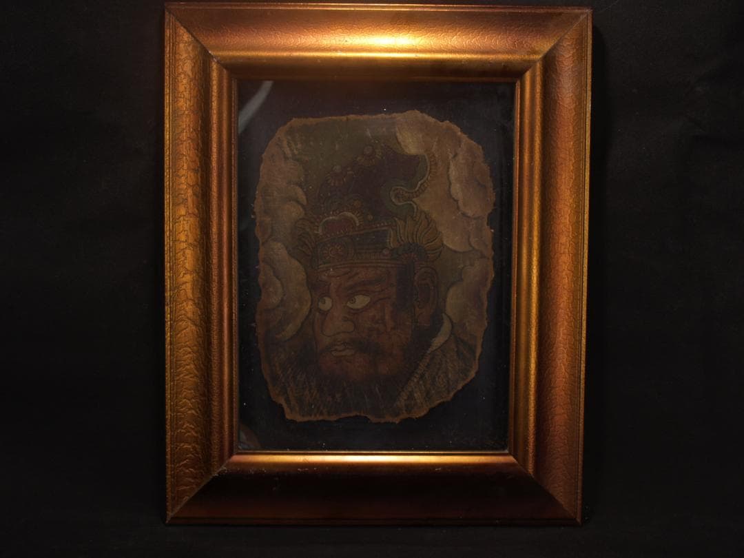 骨董市掘り出し品 中国唐時代　敦煌莫高窟壁画 彩絵AK1947A7-2