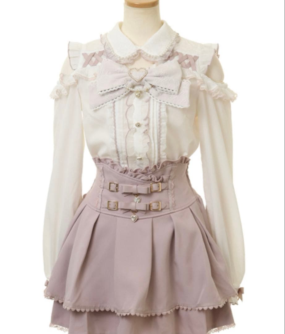 ♡LIZLISA♡BIGリボンオープンショルダーブラウス ♡