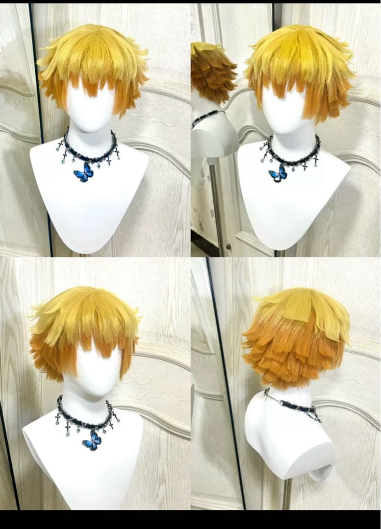 鬼滅の刃 遊郭編 我妻善逸コスプレ衣装➕ ウィッグsサイズ