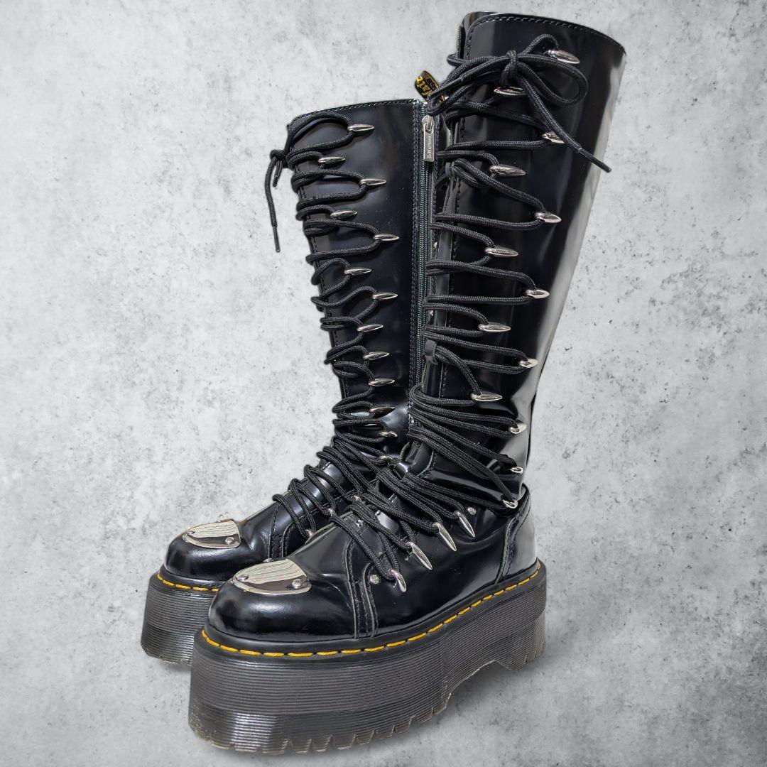 極美品 ドクターマーチン 1B60 LTT MAX UK4 ロングブーツ 厚底 新品希少 ドクターマーチン UK4 23 5 1B60 LTT MAX ロングブーツ 厚底