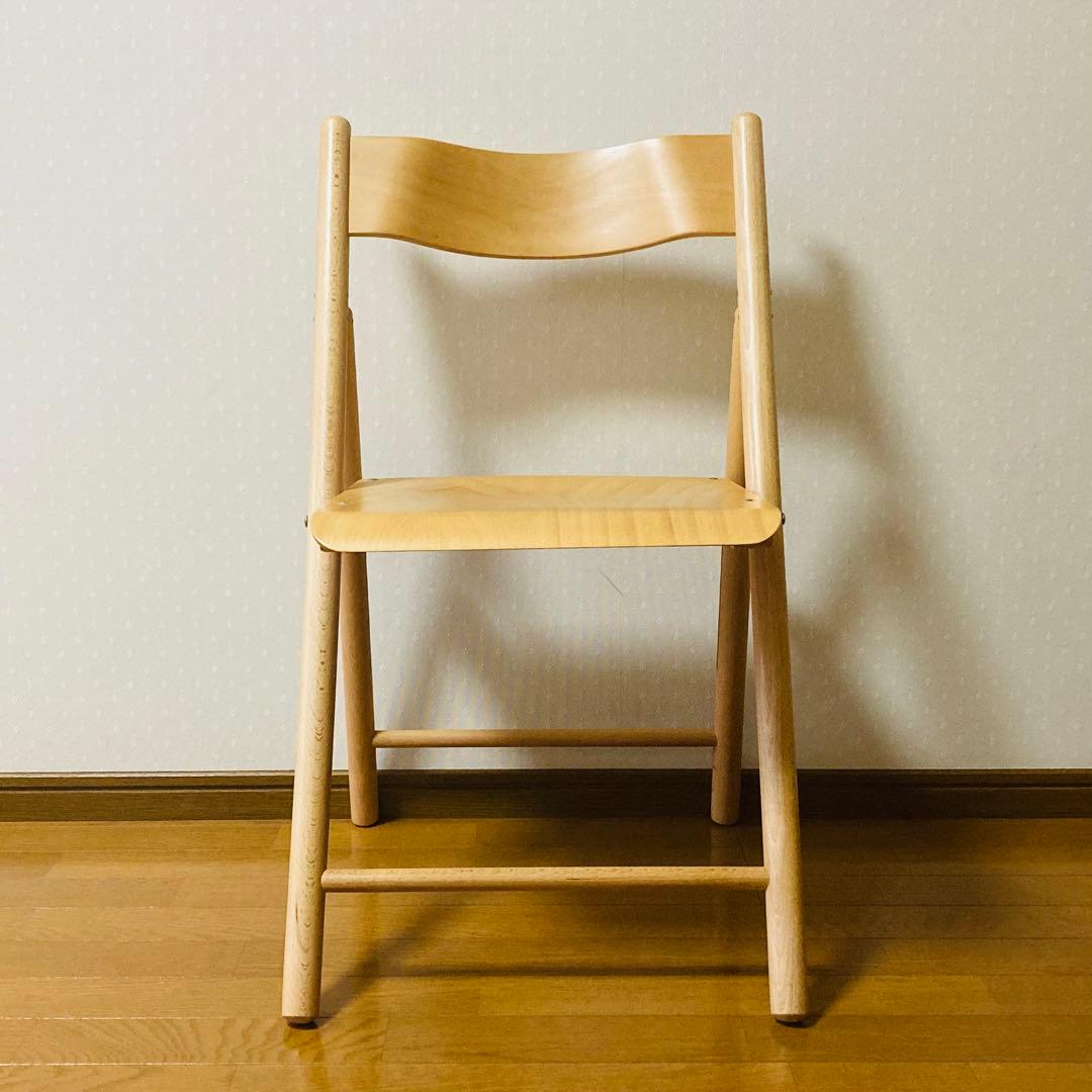 希少！】【生産終了品 】MUJI 無印良品 ブナ材 折りたたみ椅子 - メルカリ