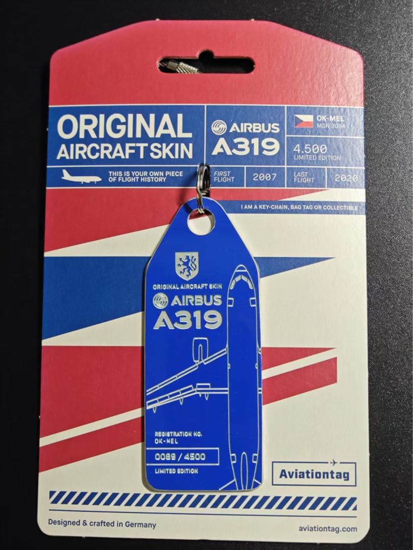 チェコ航空 Aviationtag A319-100 青色