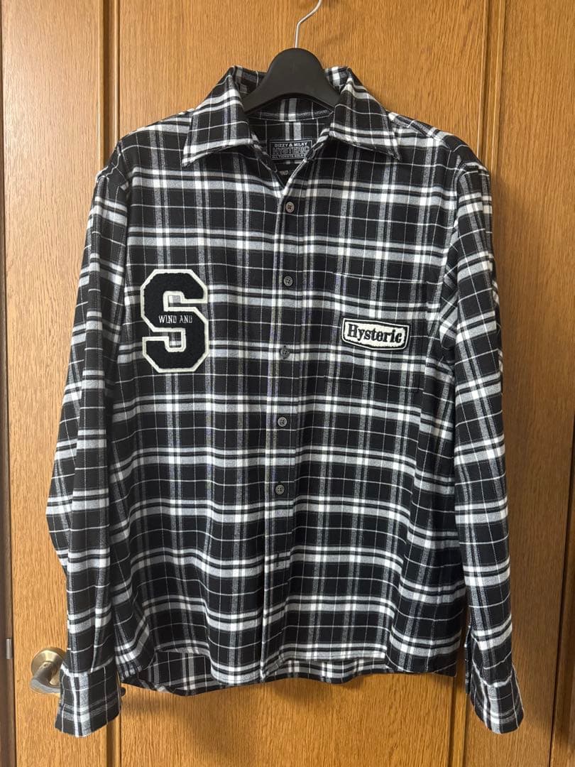 windandsea × Hysteric Glamour ネルシャツ Mサイズ WIND AND SEA x HYSTERIC GLAMOUR Check Shirt Black 長袖 シャツ