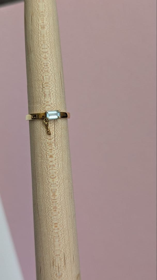 STAR JEWELRY　アクアマリン　K18　 5号