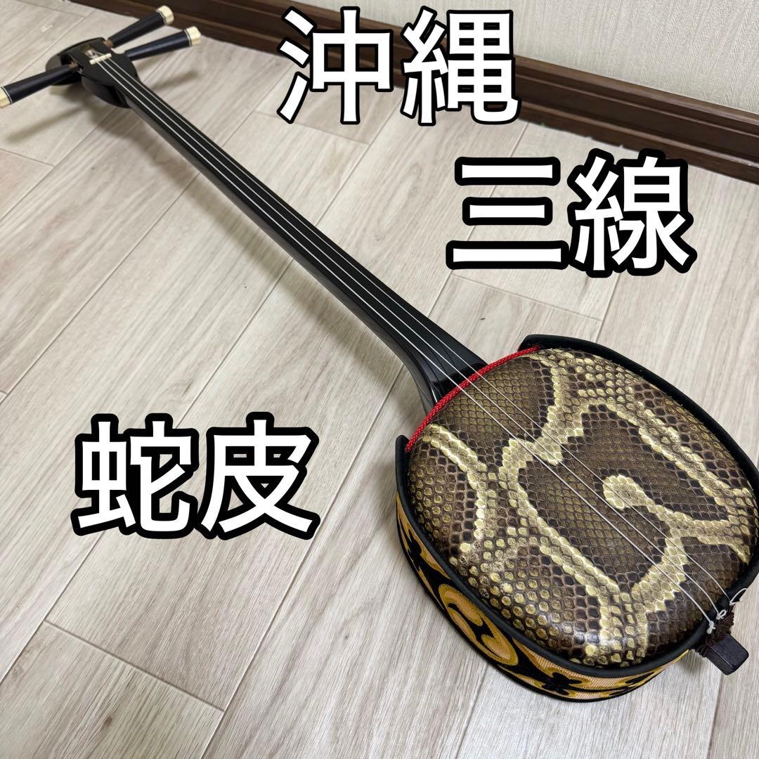 沖縄三線 蛇皮 3弦