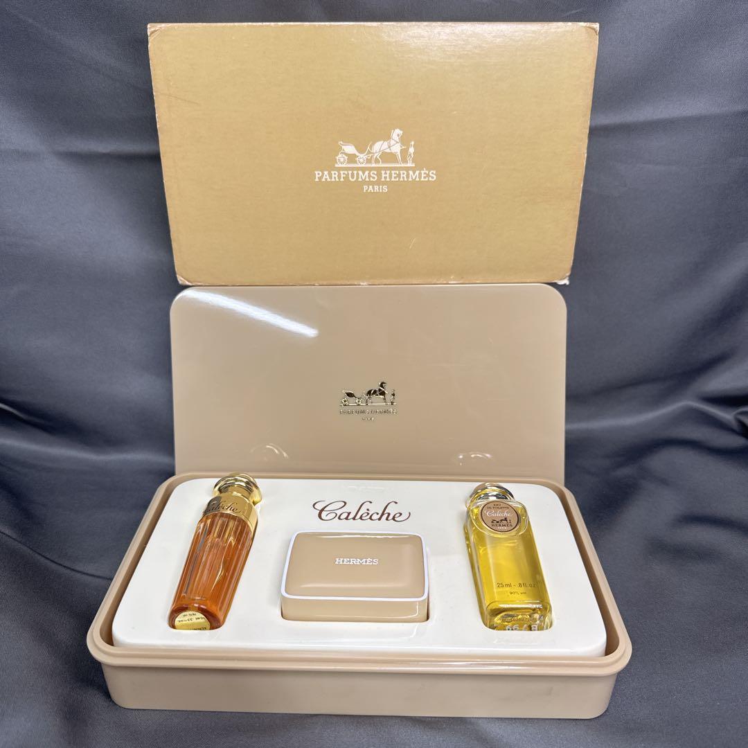 未使用 ヴィンテージHERMES エルメス カレーシュ 香水 石鹸 ギフトセット HERMES (エルメス) 石鹸 カレーシュパルファムソープ 3Pセット