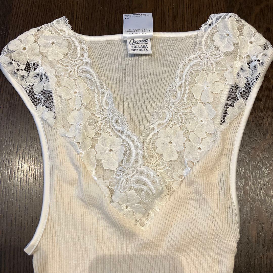 [4枚セット] Oscalitoオスカリート　ウールシルク　リブキャミソール