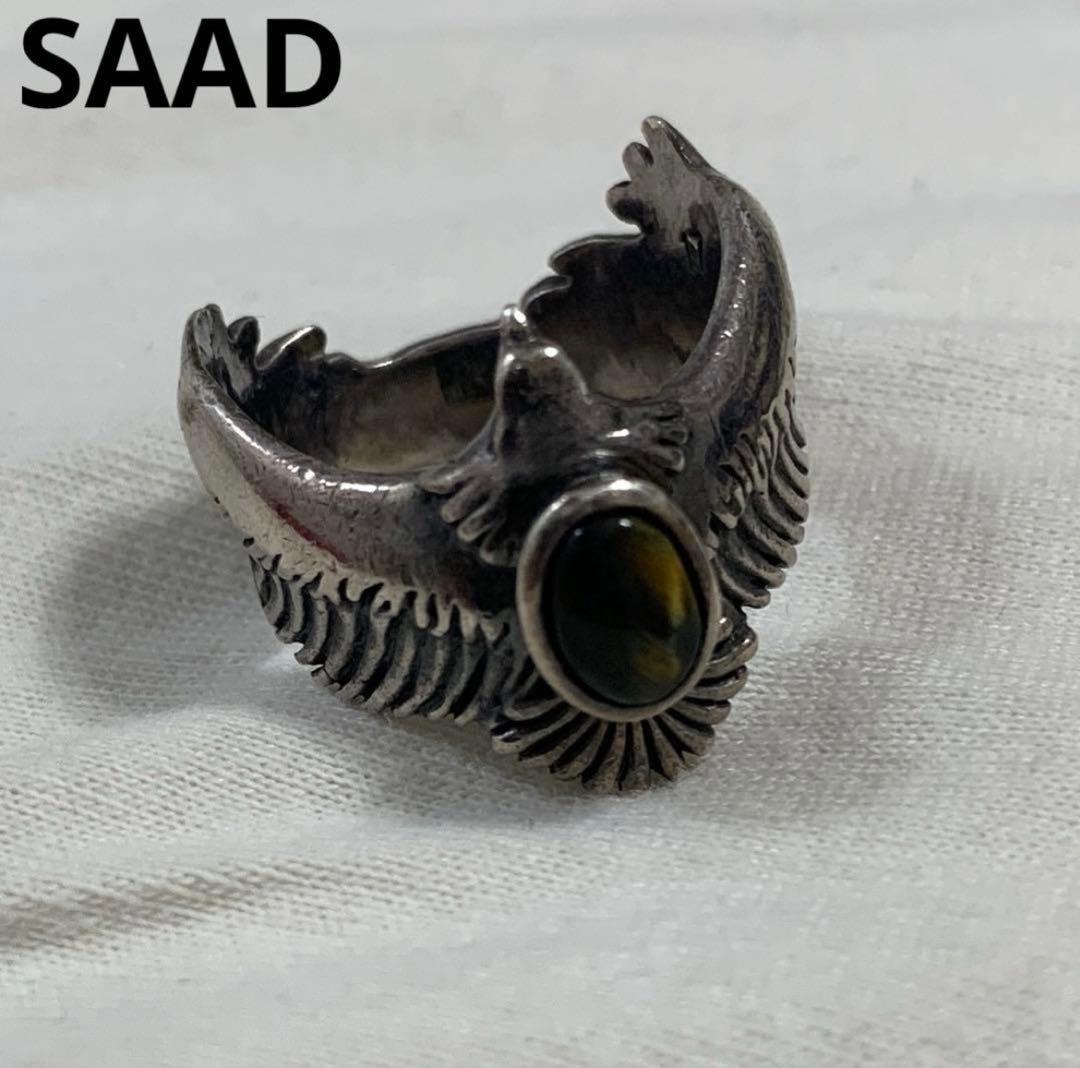 サードSAADイーグル　シルバーリングレア　天然石 16号 中古・古着通販】SAAD (サード) 太陽神シルバーリング シルバー サイズ