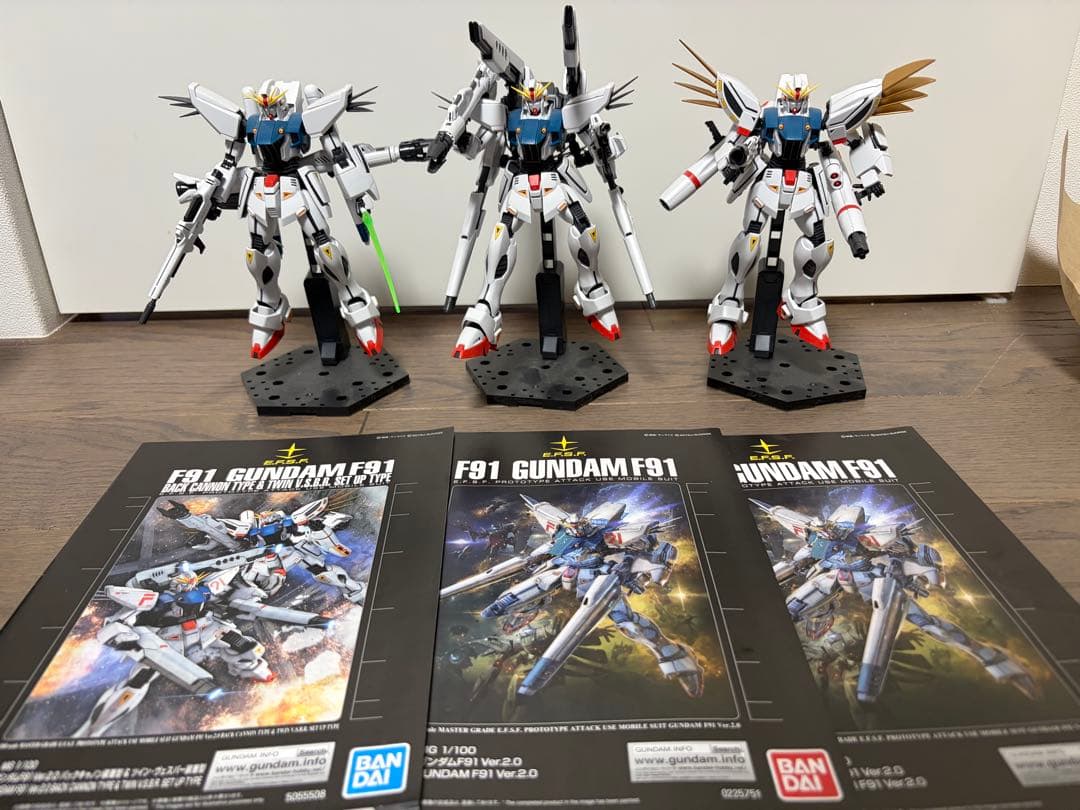 mgガンダムf91 ツインヴェスバー、バックキャノン、　3機セット　ジャンク