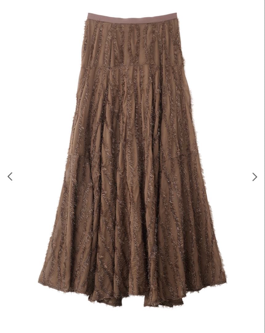 COCODEAL ウェーブフラッフィーフレアスカート（ブラウン） COCO DEAL - COCODEAL ウェーブフラッフィーフレアスカートの通販 by