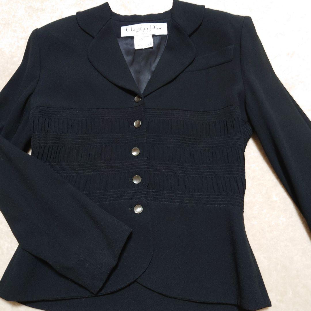 Christian Dior　美品　 黒スーツ　フランス製 Christian Dior Black Blazer - Size FR40 ○ Labellov ○ Buy and