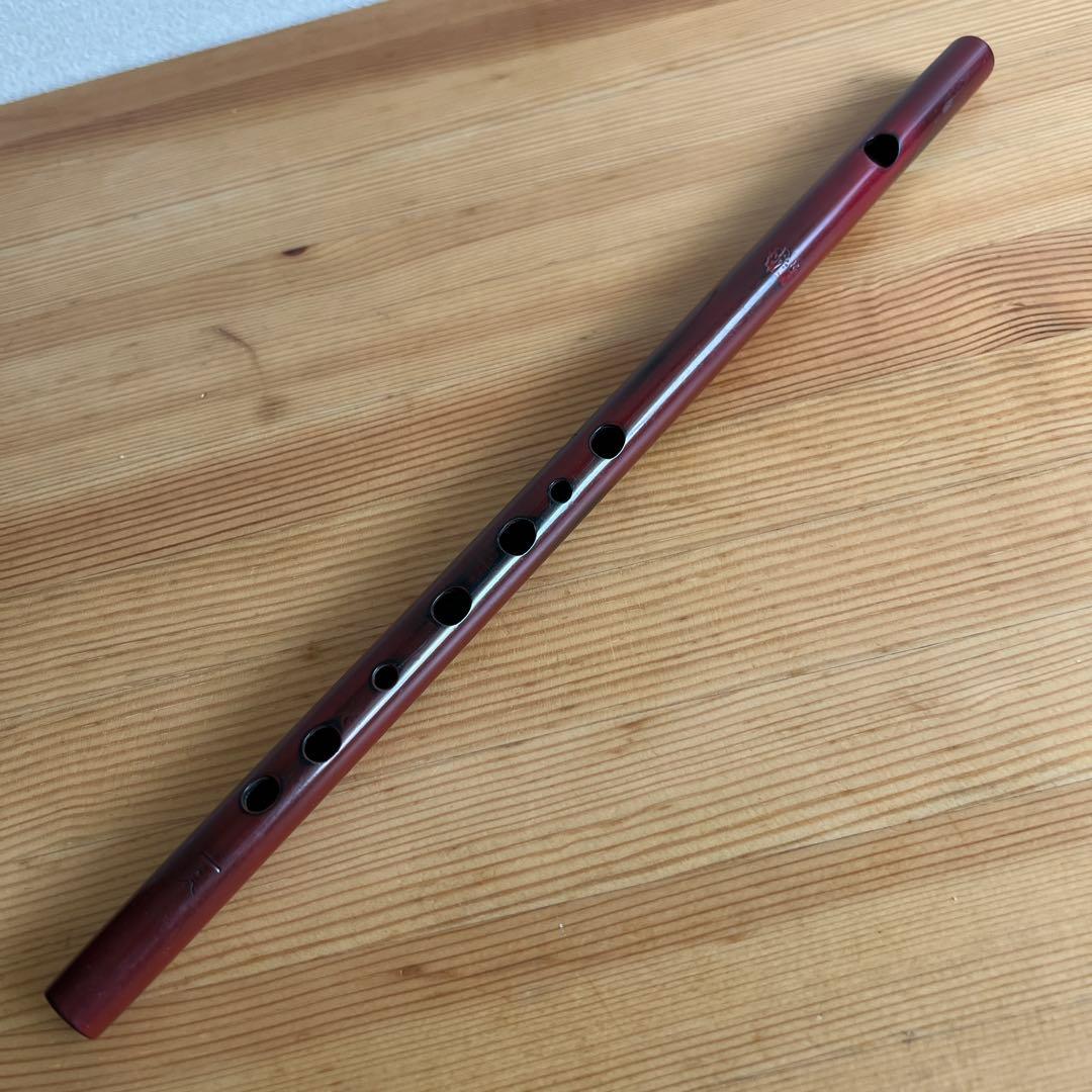 篠笛 蝴蝶 1.8尺 ロツレチ笛（楓 根来塗）