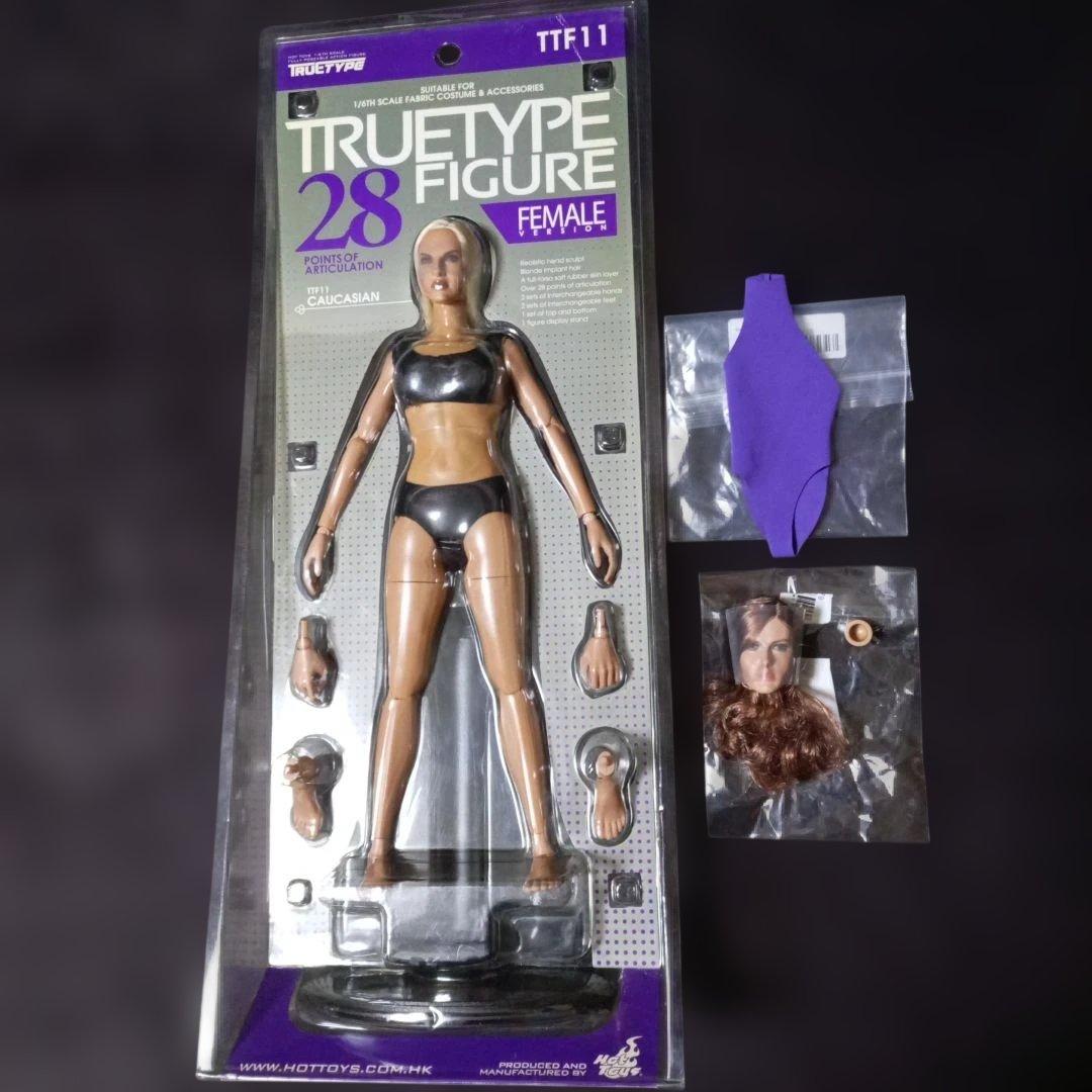 1/6 ホットトイズトゥルータイプ コーカシアン女性素体 交換ヘッド レオタード