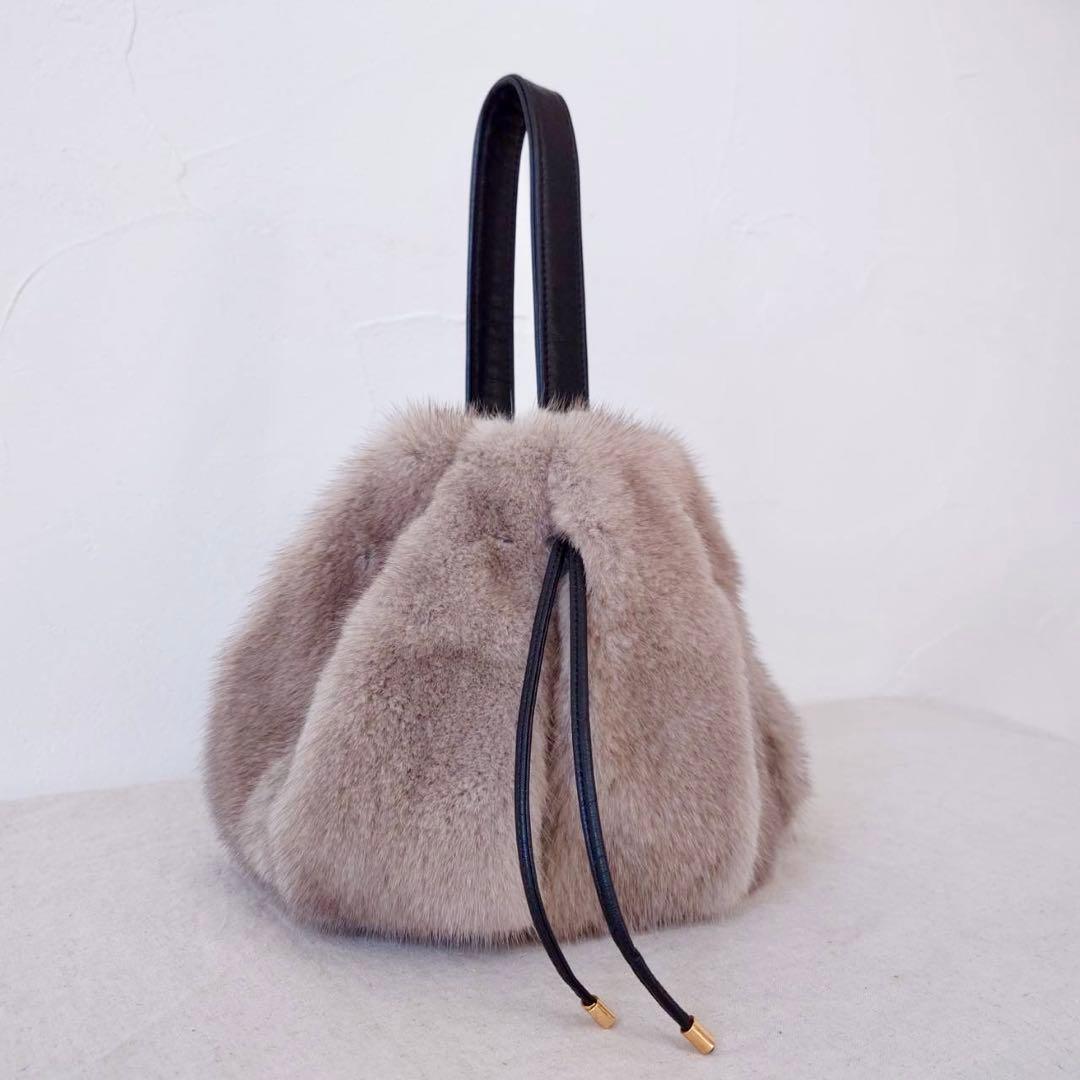 希少‼️ LUDLOW ラドロー ワンハンドル ミンク ファー バッグ - メルカリ