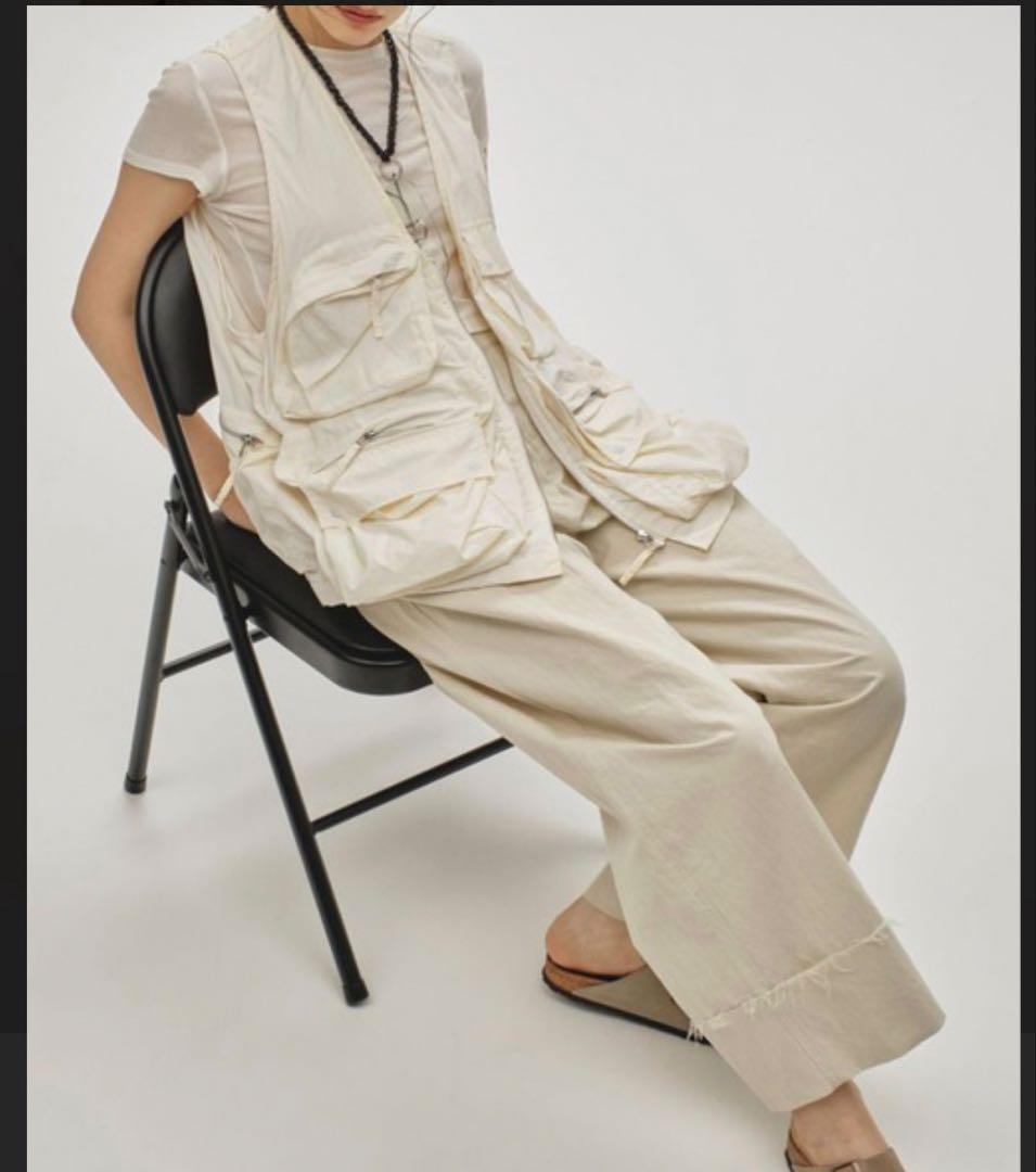 todayful ナイロンポケットジップベスト