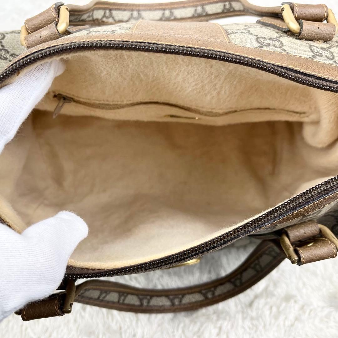 美品】オールドグッチ グッチプラス GGスプリーム ロゴ金具 ボストン