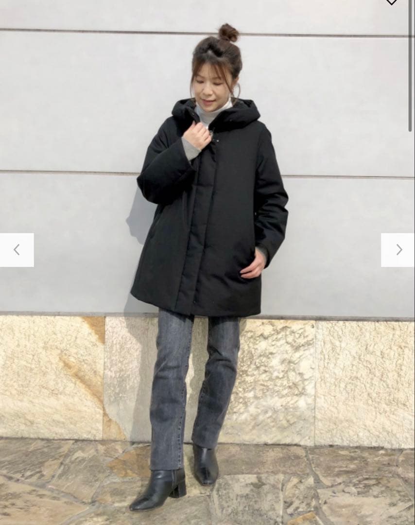 UNIQLO ハイブリッドダウンショートコート ネイビーM 美品 撥水加工