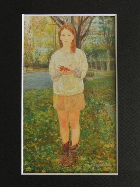 コルドバッチェ・マンスール、【ルミ】、希少な額装用画集画、新品高級額 額装付