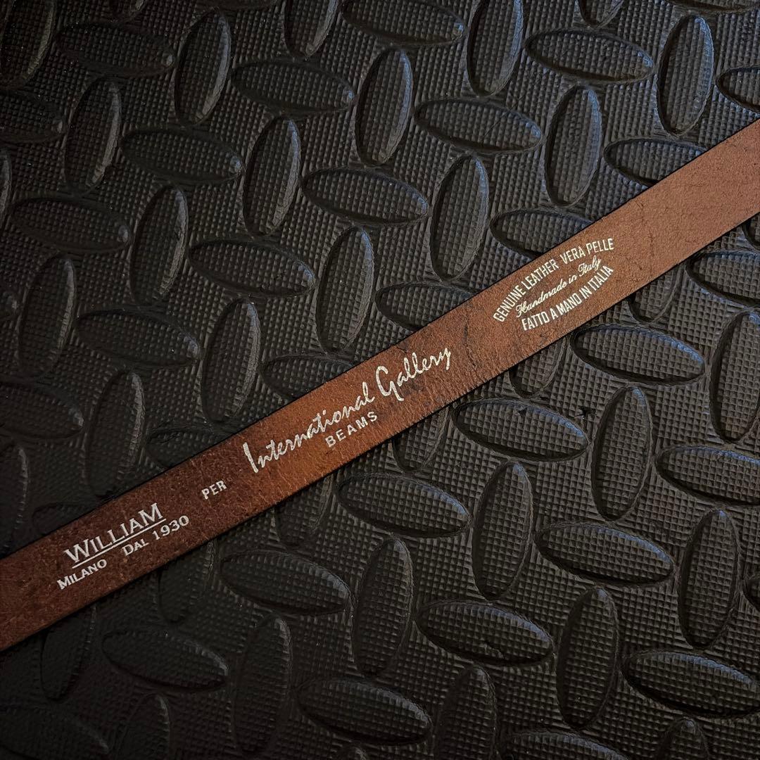 インターナショナルギャラリービームス WILLIAM レザーベルト ブラウン
