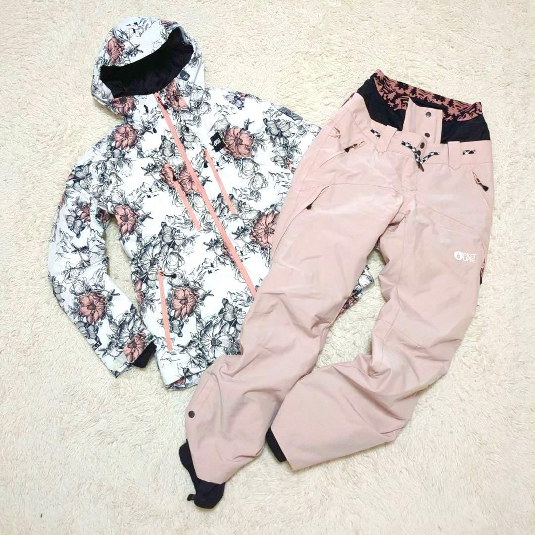 E1816 PICTURE ピクチャー スキーウェア 上下セット 花柄 スノボー