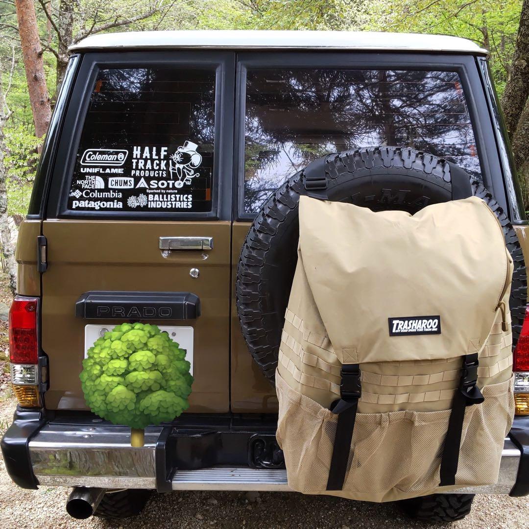 トラッシャルーバッグ Trasharoo Bag ベージュ 背面タイヤ