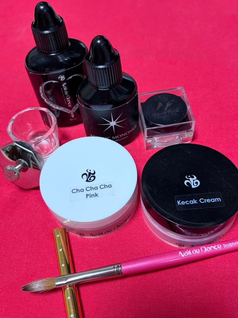 練習用アクリルリキッド　ダンスパウダー　アクリル用筆　コリンスキー