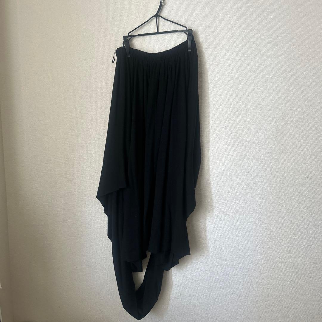 ブラック フレアロングスカート エルフランク ELFRANK 【低身長サイズあり】ダンボール ロング フレア