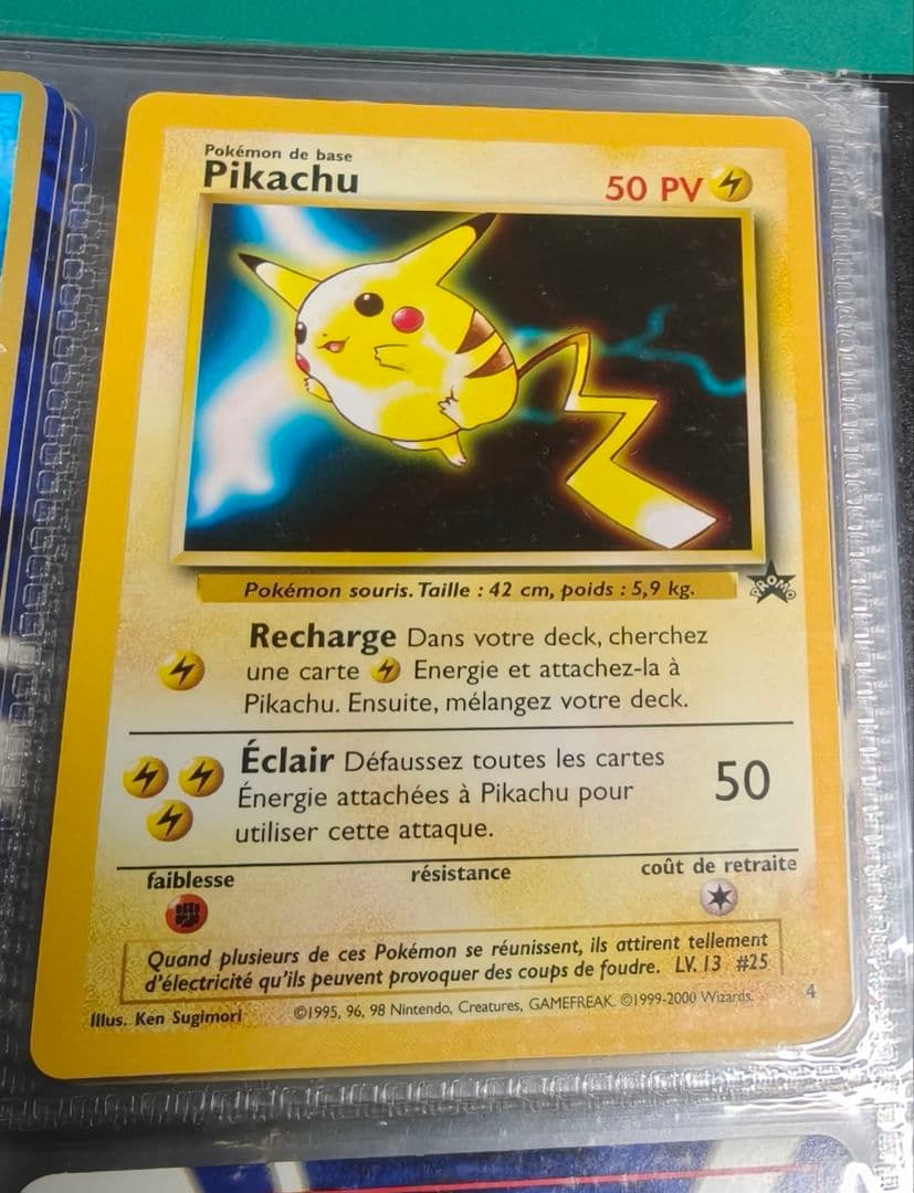 ピカチュウ pikachu pokemon de base PIKACHU pokemon ORIG. BASE SET YELLOW CHEEK FRENCH FIRST EDITION