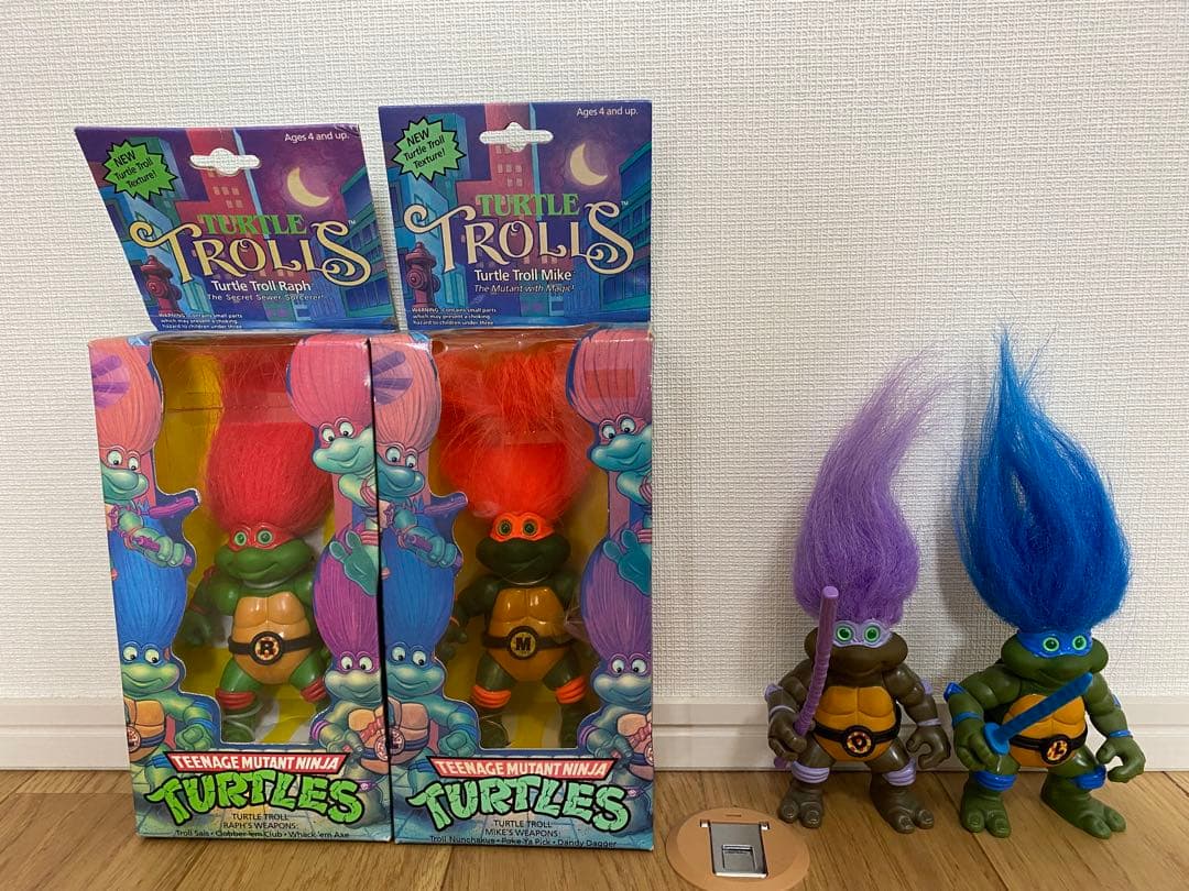 ソフビ・フィギュア4体セット　トロール、ミュータントタートルズ