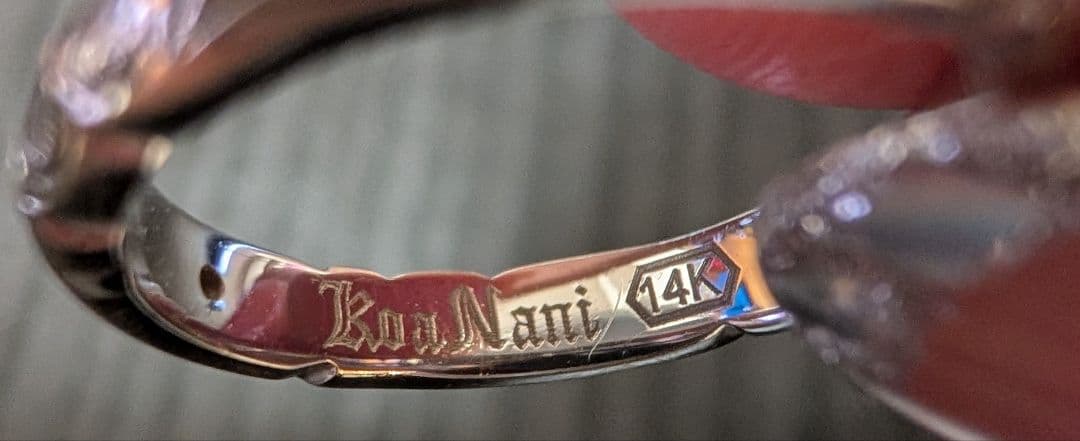 KoaNani 14K ホワイトゴールド リング