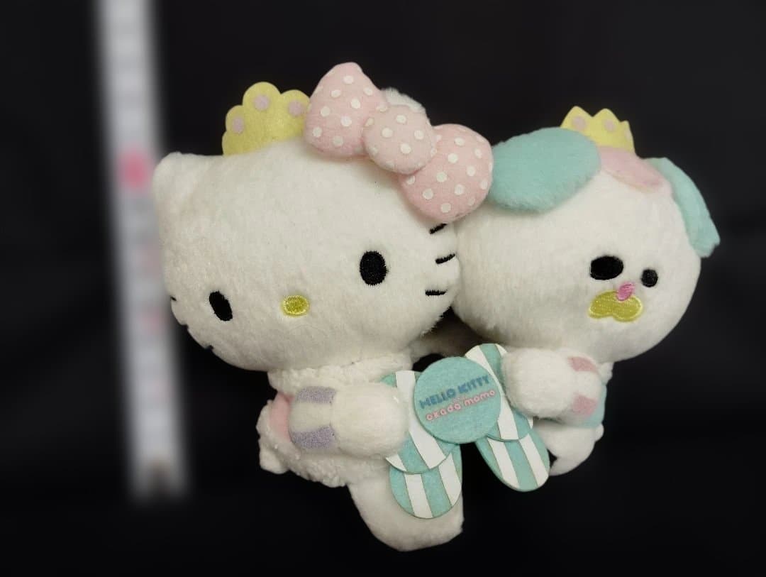 ハローキティ　okadamomo　コラボ　マスコット　ぬいぐるみ　レア　キティ