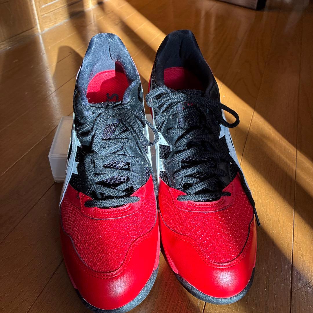 asics 安全靴 ワーキングシューズ レッド/ブラック ウィンジョブ アシックス 安全靴 asics CP120 通気性と耐久性 安全