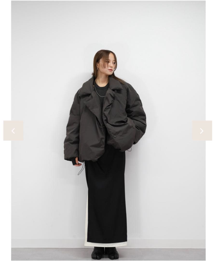 オリジナルコクーンミドルダウンコート