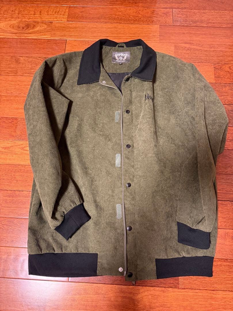 VEST DEEP コーデュロイジャケット XXL オリーブグリーン
