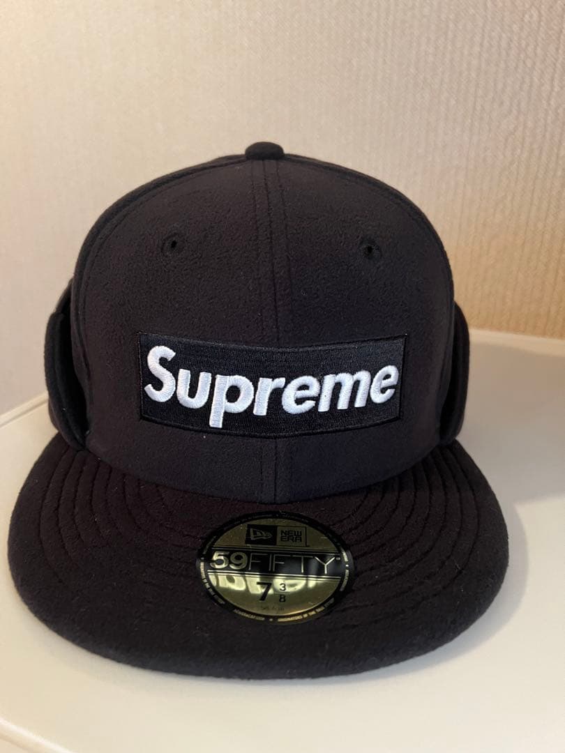 supreme new era polartec earflap キャップ