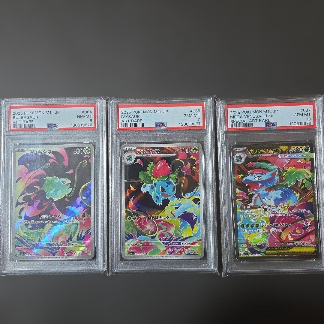 【PSA連番】フシギダネ AR ／フシギソウ AR ／メガフシギバナ 3枚セット フシギダネ フシギソウAR メガフシギバナex SAR PSA10 3連番 - メルカリ