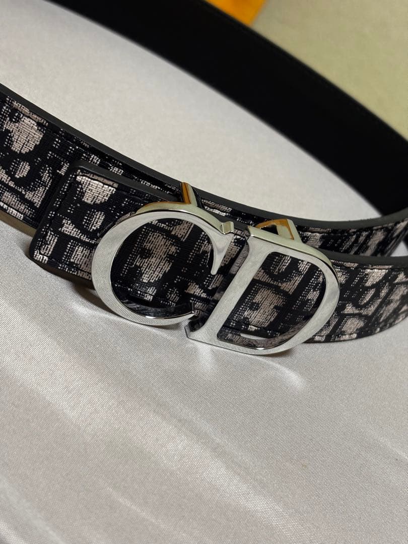 Christian Dior ロゴベルト　シルバー