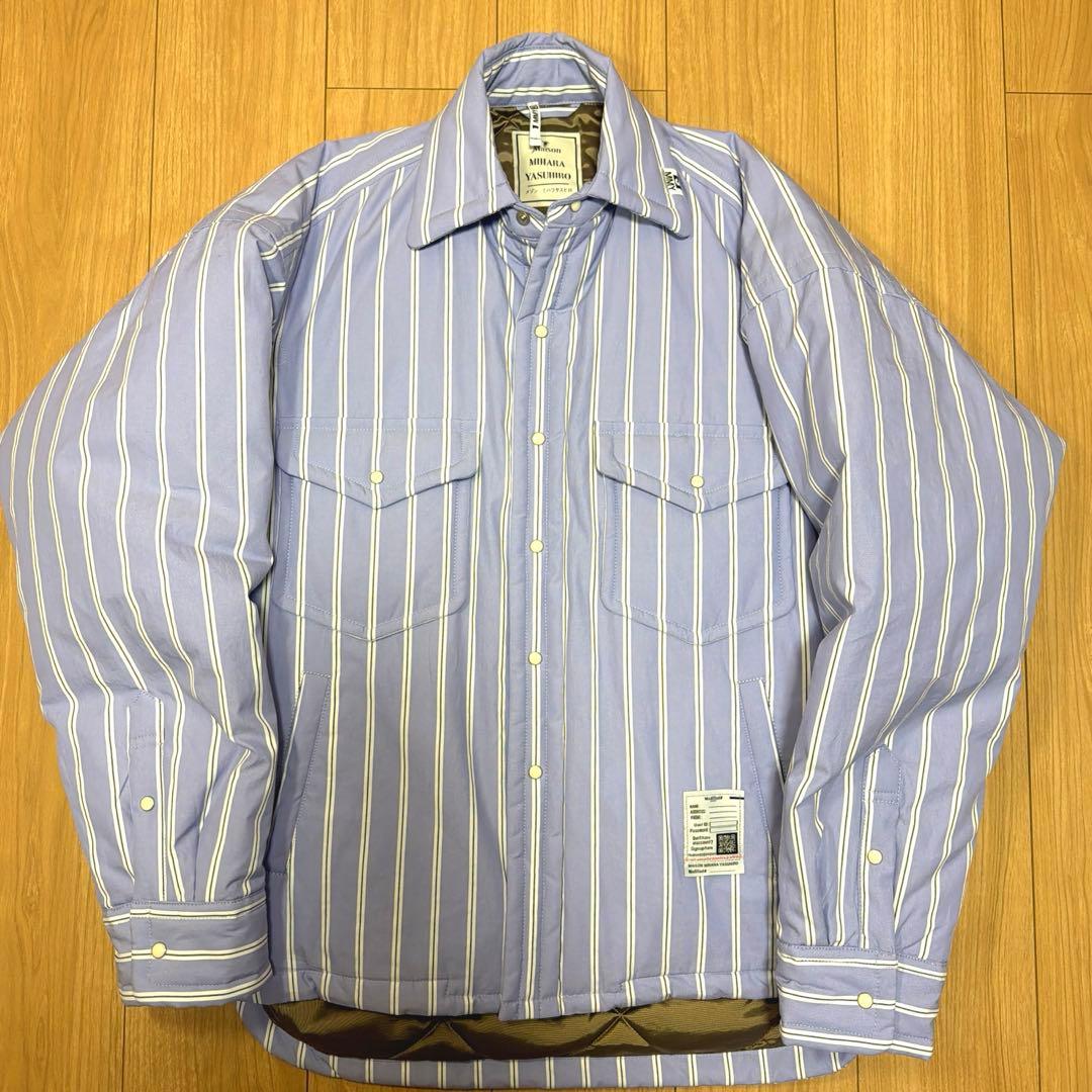メゾンミハラヤスヒロ Stripe Puffer Shirt 46