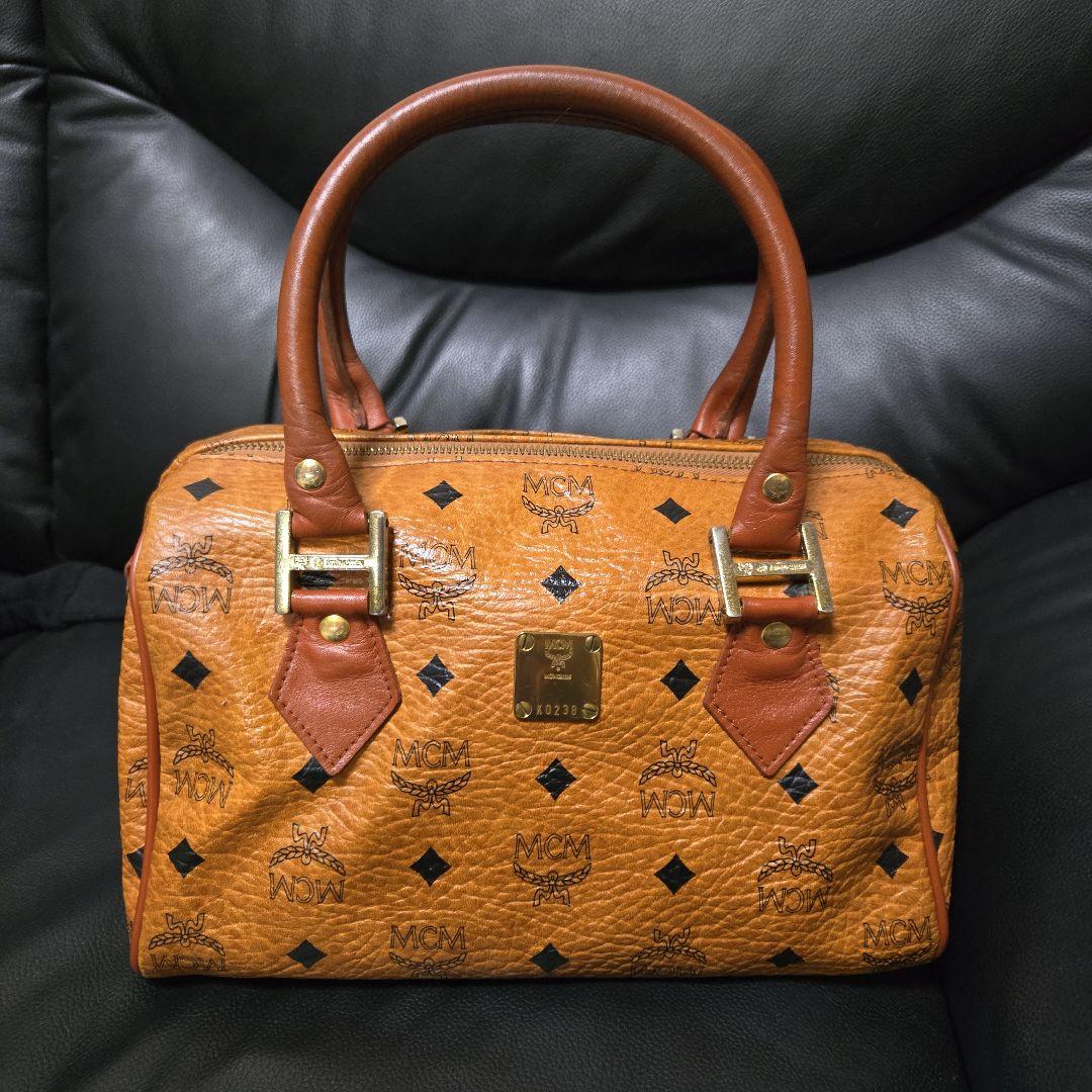 MCM ロゴ入りブラウンレザーボストンバッグ MCM|ボストンバック|【ハードオフ公式通販】オフモール|2031510000013312