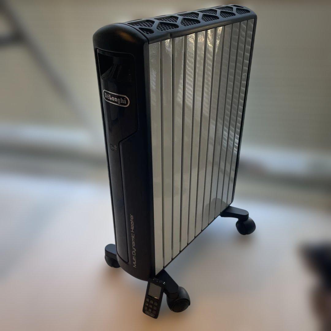 美品 DeLonghi マルチダイナミックヒーター 電気ヒーター MDH15 MDH15-BK マルチダイナミックヒーター ピュアホワイト+マットブラック