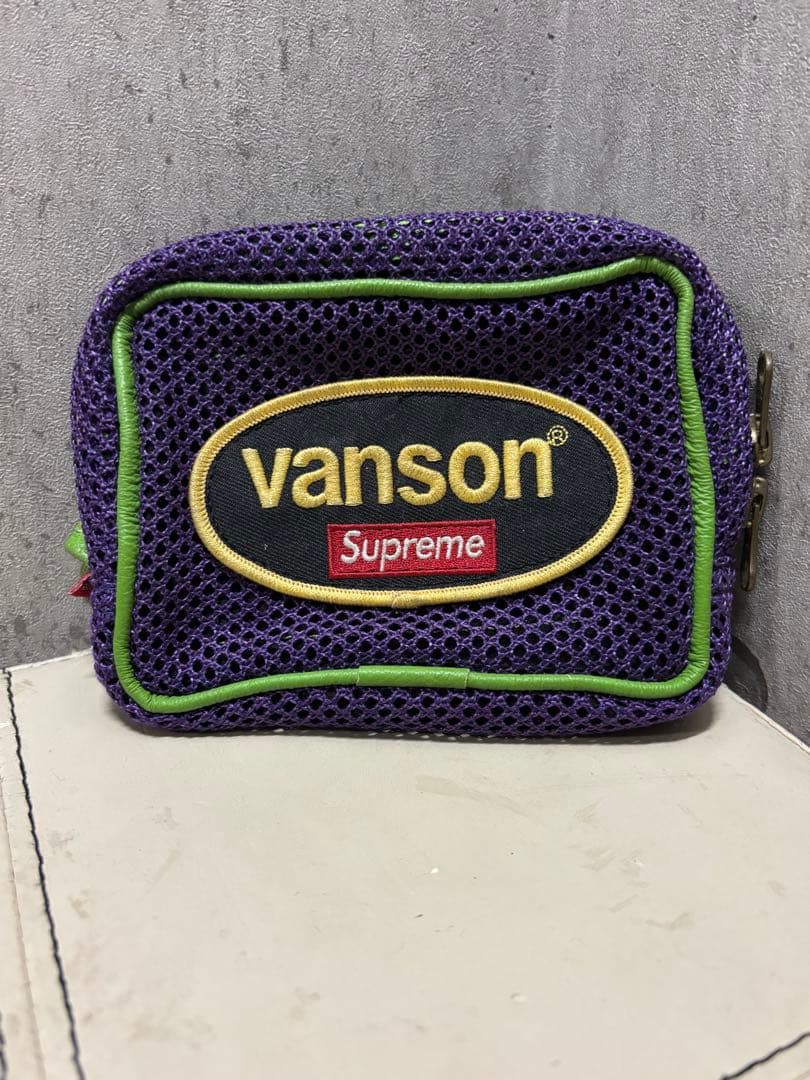 シュプリーム Vanson Leathers メッシュ ウエストバッグ