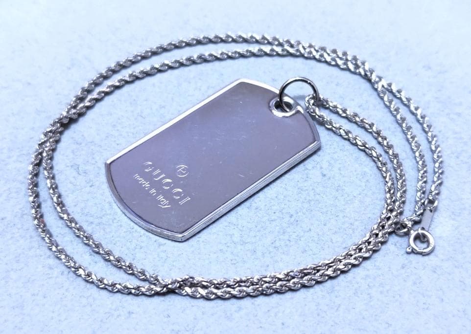 Gucci　グッチ　SV925　ドックタグ　ネックレストップ　39972