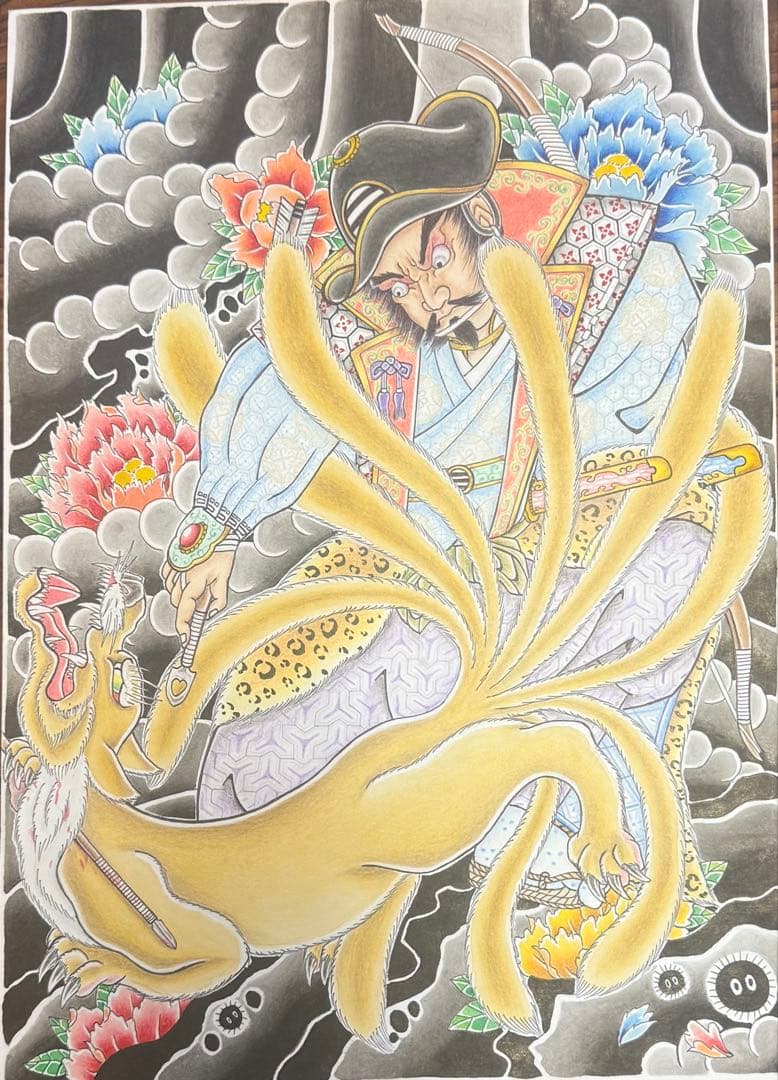 日本画 戦士と獣の神話