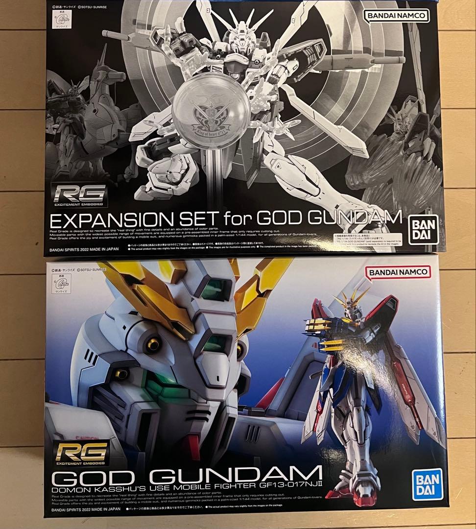 【未組立】RG ゴッドガンダム＋拡張セット＋HG ローズガンダム　セット ガンプラ】RG ゴッドガンダム用 拡張セット レビュー【プレバン