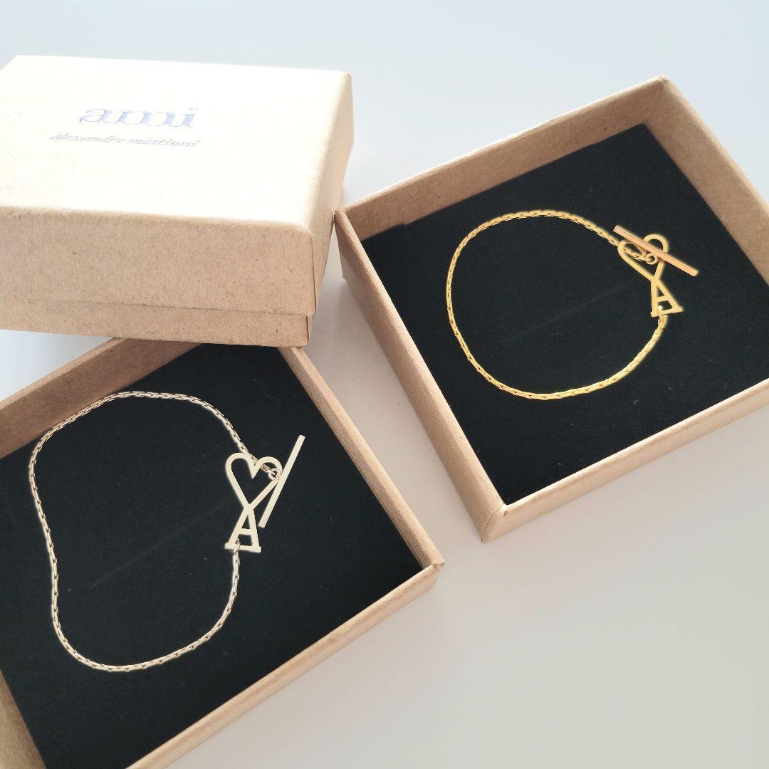 【新品】AMI PARIS/ AMI DE COEUR チェーンブレスレット G