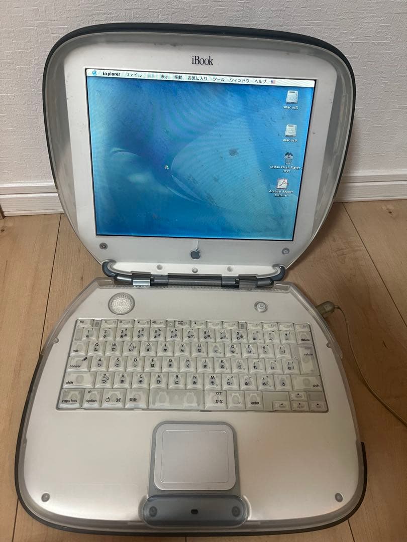 Apple iBook G3 M2453 クラムシェル　ジャンク扱い 希少 Apple 初代iBook G3 クラムシェル型 M2453 ブルーベリー 純正