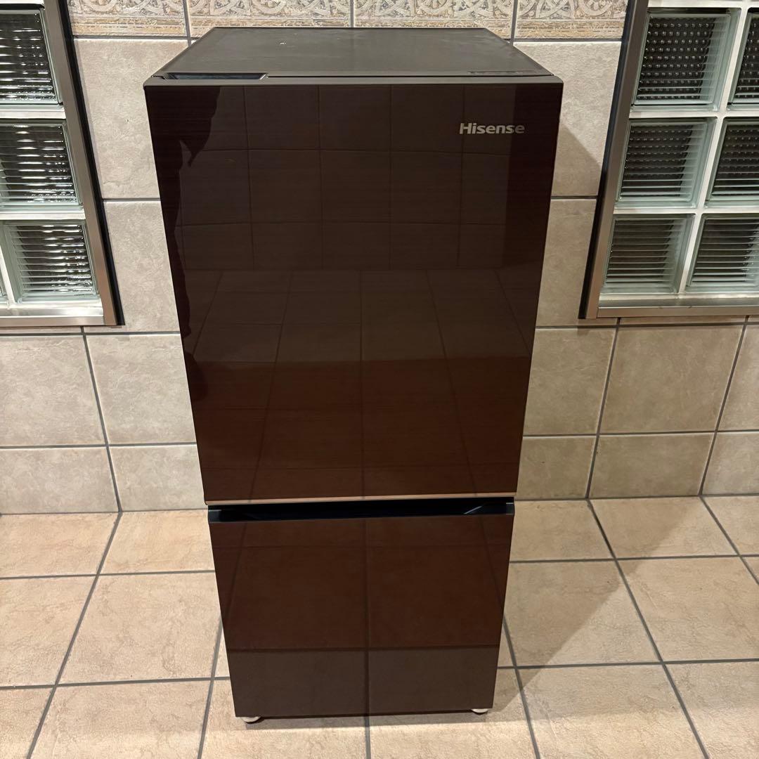 【東京23区設置無料‼️】Hisense 冷蔵庫135L✨2023年製✨ブラウン 冷蔵庫 ダークブラウン HR-G13C-BR [幅48.1cm /135L /2ドア /右開き