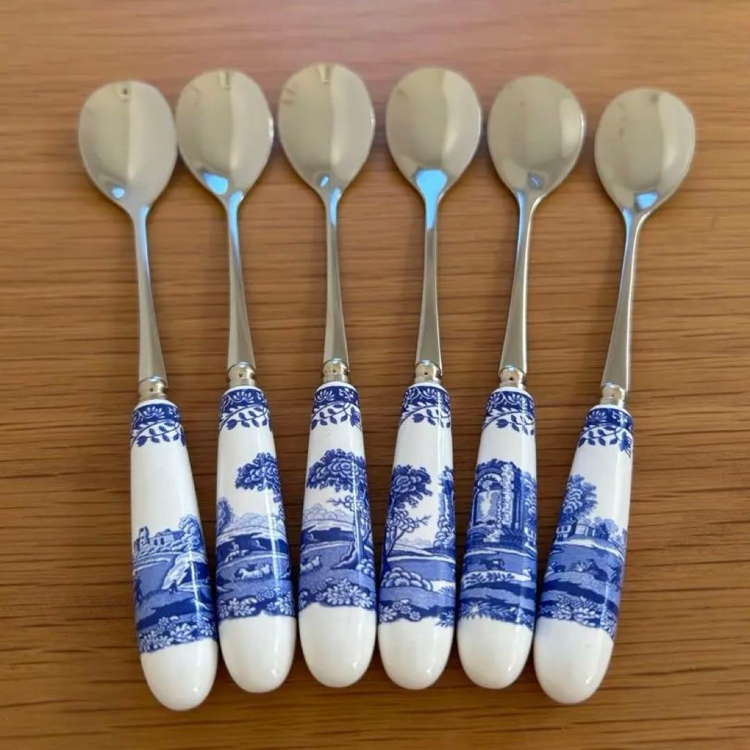 spode ブルーイタリアン ティースプーン 6本セット - メルカリ