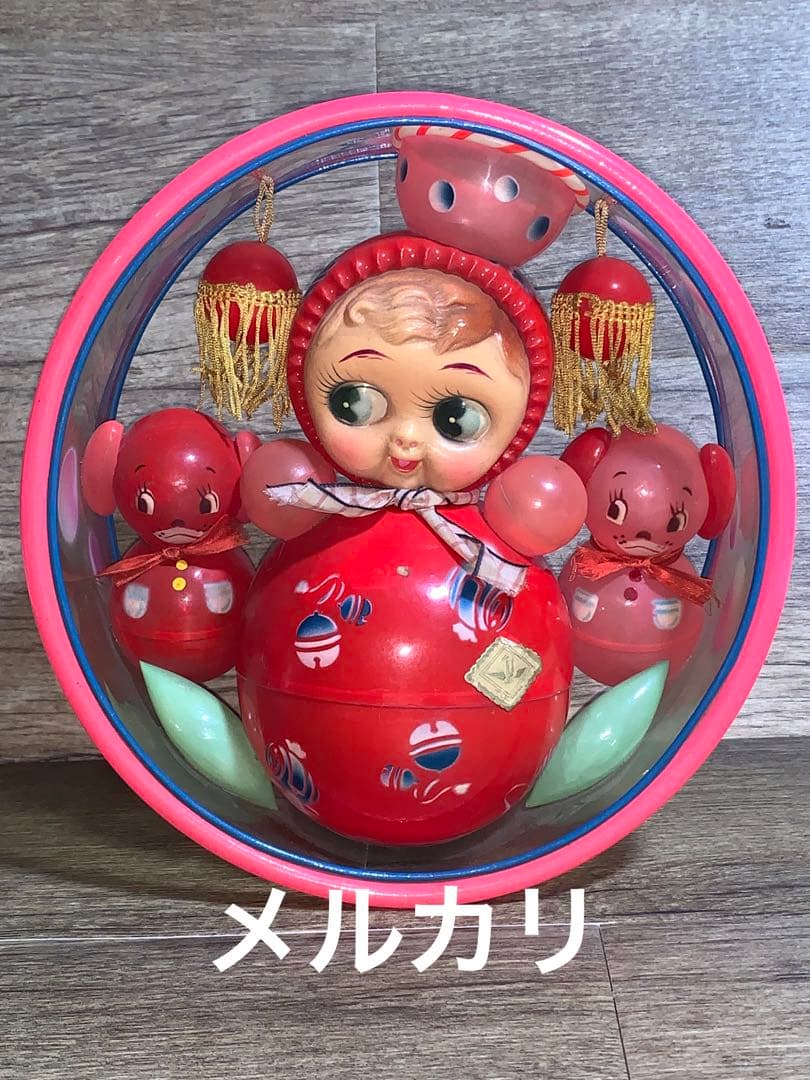 当時物 戦前 セルロイド キューピー 人形 起き上がりこぼし 昭和 レトロ
