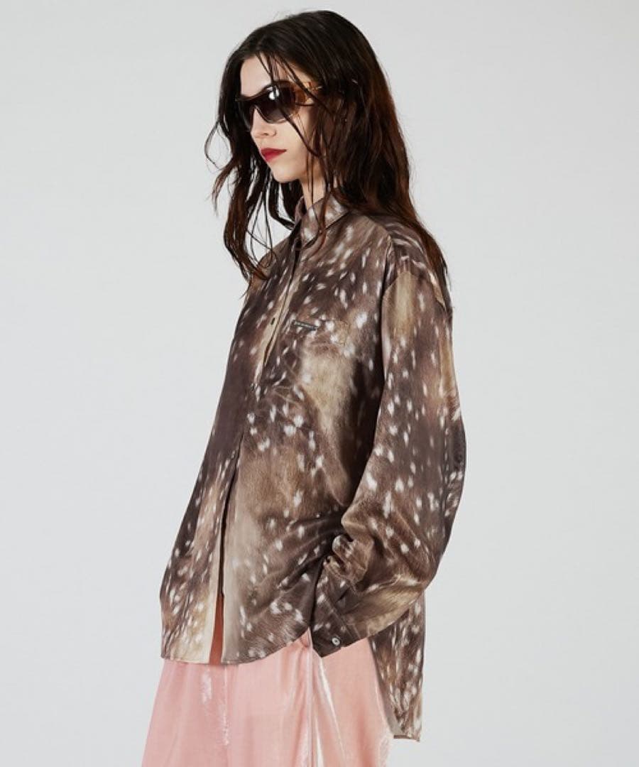 新品 PRANK PROJECT バンビプリントオーバーシャツ